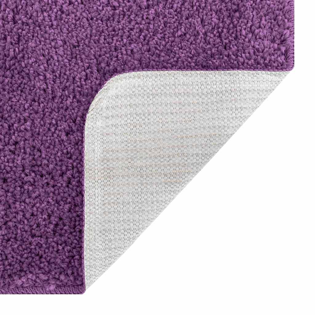 vidaXL Anti-slip Bath Mat with Toilet Cut Purple 50 x 50 cm PP