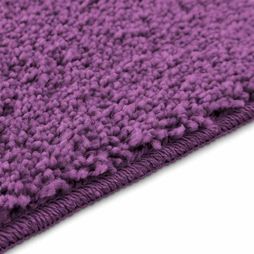 vidaXL Anti-slip Bath Mat with Toilet Cut Purple 50 x 50 cm PP