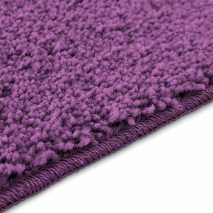 vidaXL Anti-slip Bath Mat with Toilet Cut Purple 50 x 50 cm PP