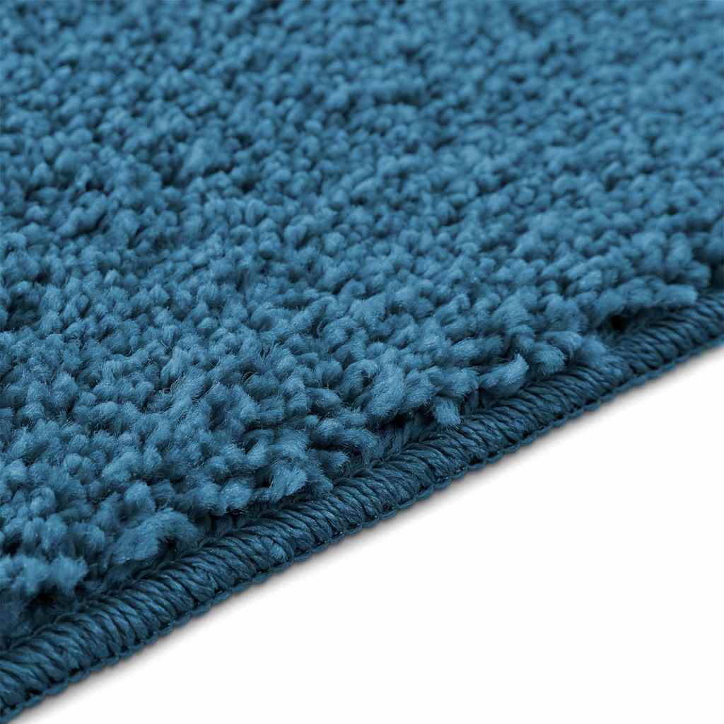 vidaXL Anti-slip Bath Mat with Toilet Cut Blue 50 x 50 cm PP