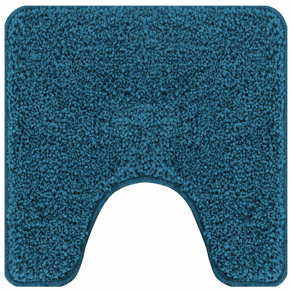 vidaXL Anti-slip Bath Mat with Toilet Cut Blue 50 x 50 cm PP