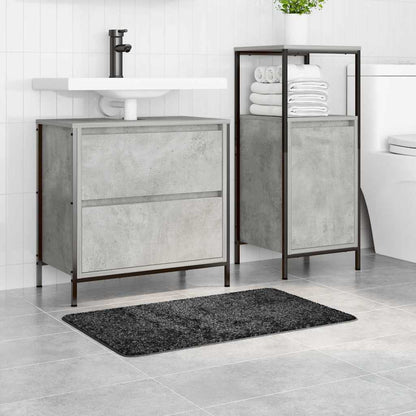vidaXL Anti-slip Bath Mat Dark grey 50 x 80 cm PP