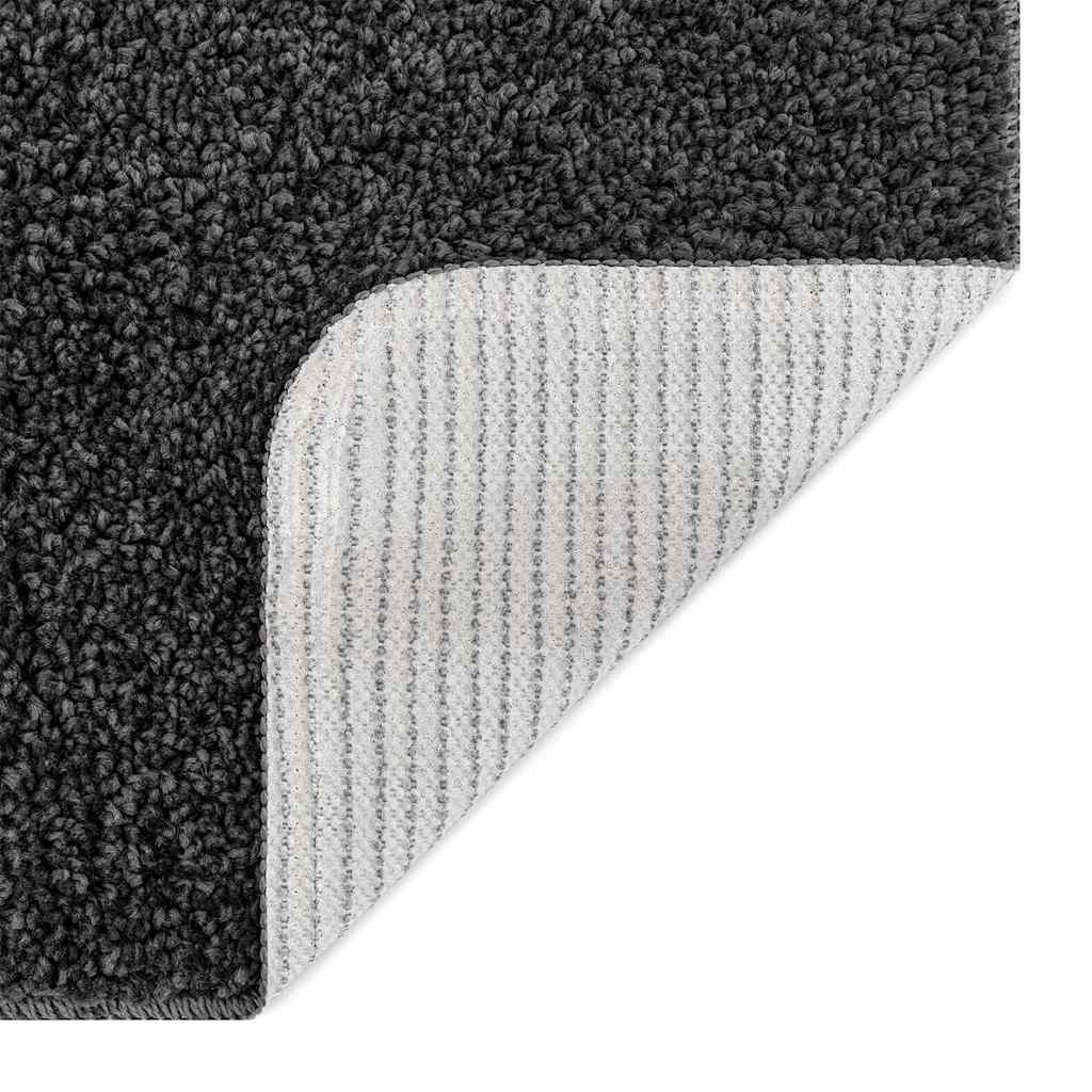 vidaXL Anti-slip Bath Mat Dark grey 60 x 90 cm PP