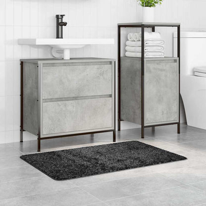 vidaXL Anti-slip Bath Mat Dark grey 60 x 90 cm PP