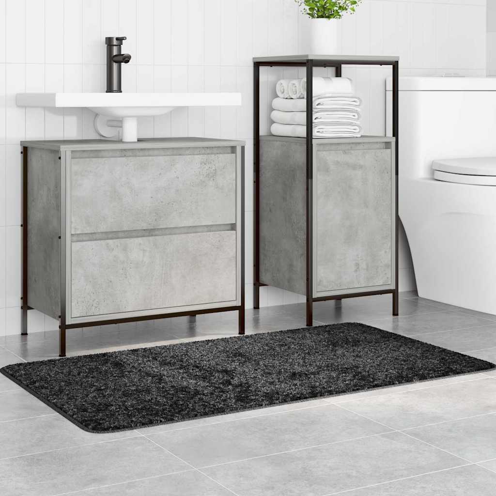 vidaXL Anti-slip Bath Mat Dark Grey 70 x 120 cm PP