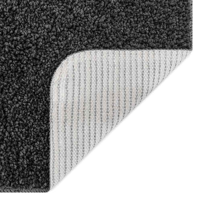 vidaXL Anti-slip Bath Mat Set 2 pcs Dark Grey PP