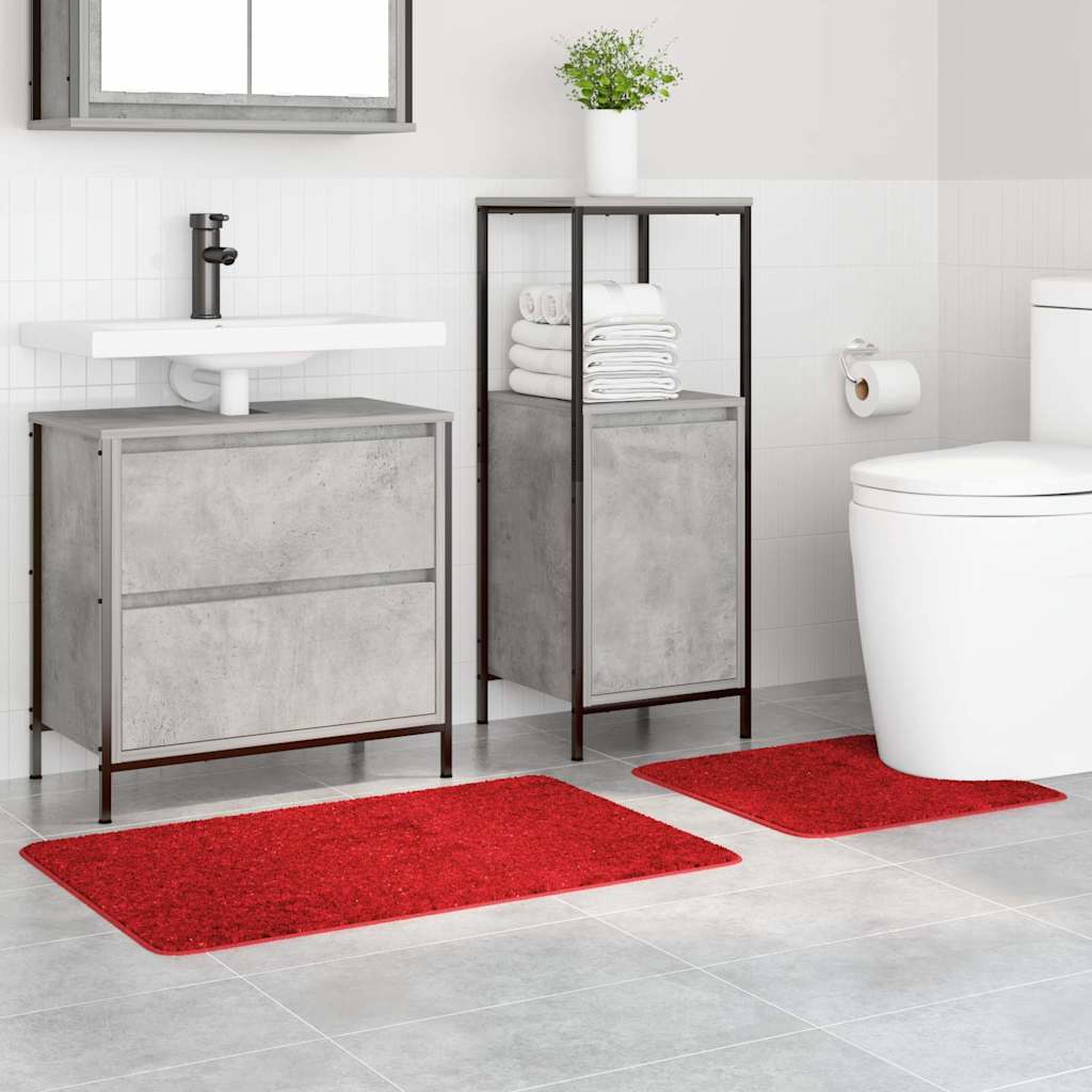vidaXL Anti-slip Bath Mat Set 2 pcs Red PP