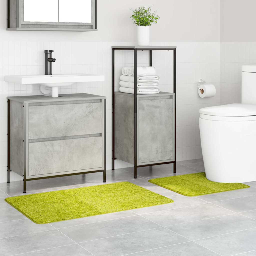 vidaXL Anti-slip Bath Mat Set 2 pcs Green PP
