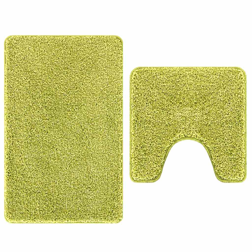 vidaXL Anti-slip Bath Mat Set 2 pcs Green PP