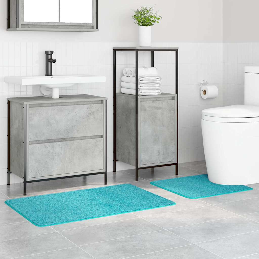 vidaXL Anti-slip Bath Mat Set 2 pcs Turquoise PP