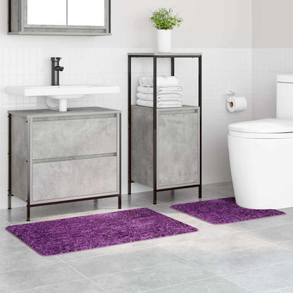vidaXL Anti-slip Bath Mat Set 2 pcs Purple PP