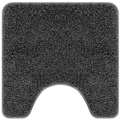 vidaXL Anti-slip Bath Mat Set 3 pcs Dark grey PP