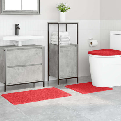 vidaXL Anti-slip Bath Mat Set 3 pcs Red PP