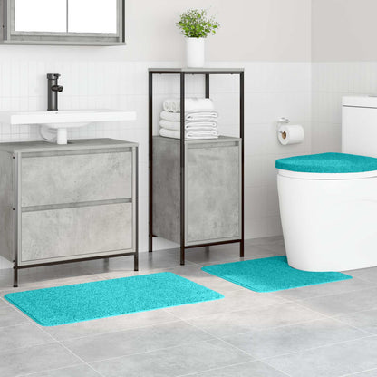 vidaXL Anti-slip Bath Mat Set 3 pcs Turquoise PP