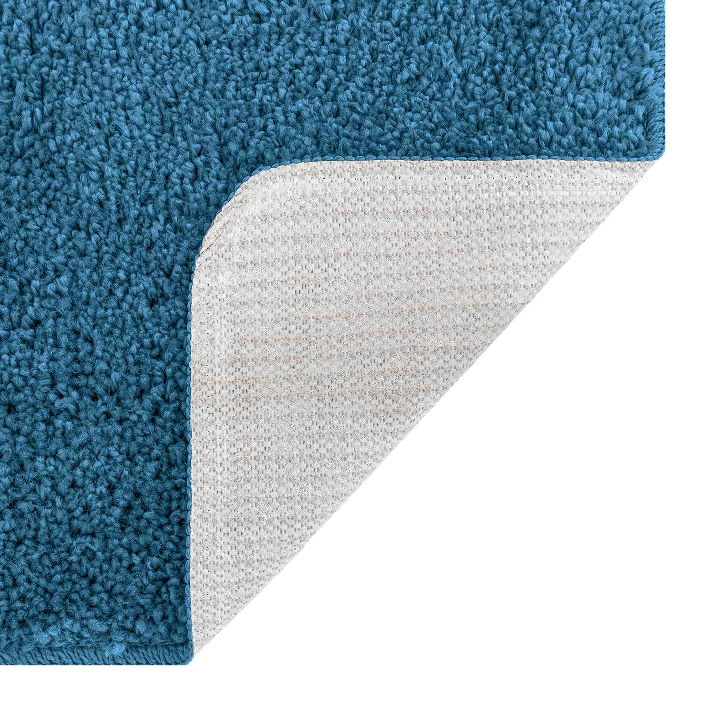 vidaXL Anti-slip Bath Mat Set 3 pcs Blue PP