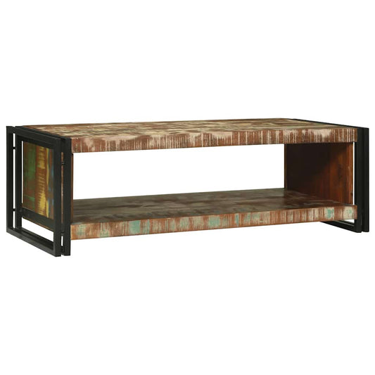 vidaXL Coffee Table Multicolour 120 x 50 x 38 cm Solid Reclaim Wood