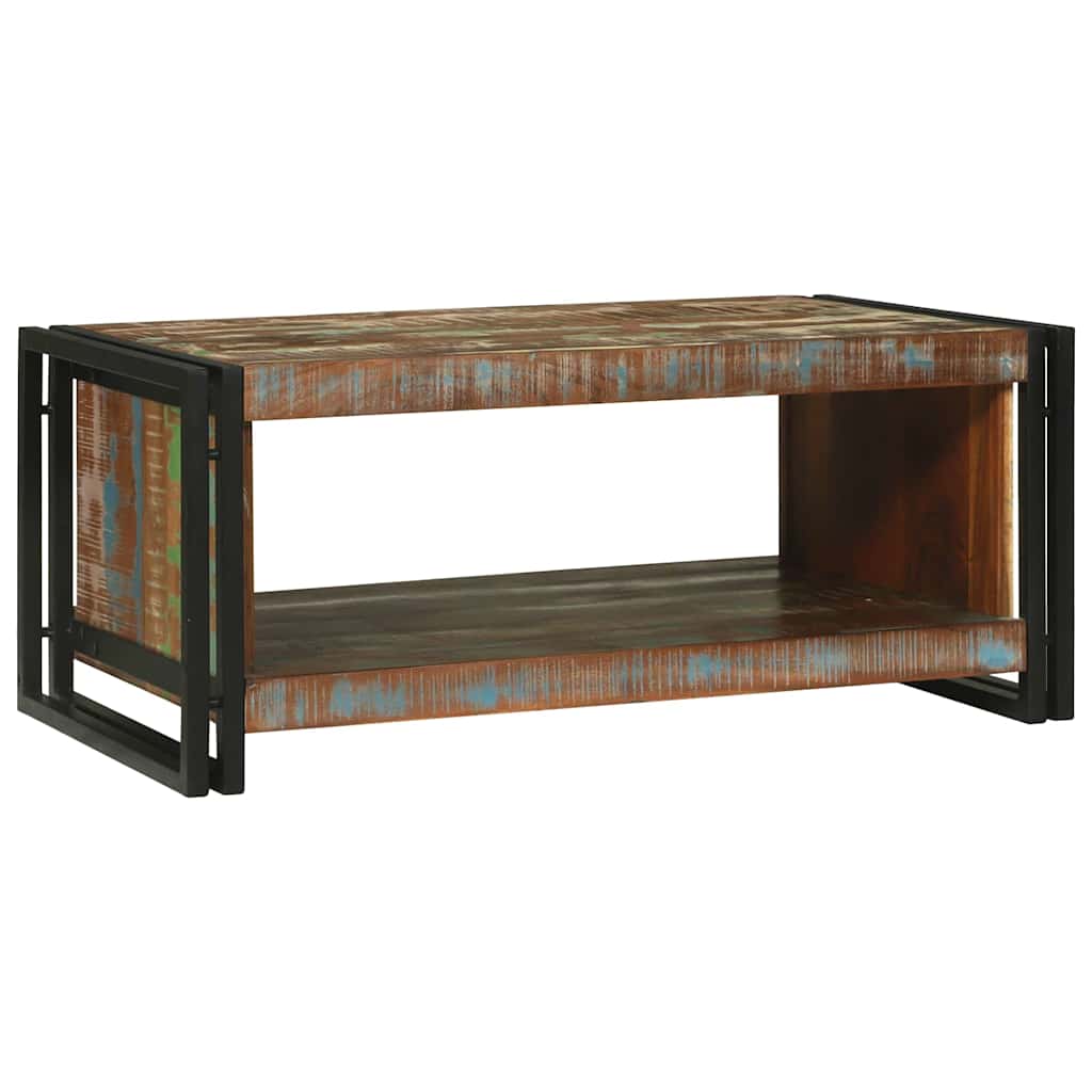 vidaXL Coffee Table Multicolour 90 x 50 x 38 cm Solid Reclaim Wood