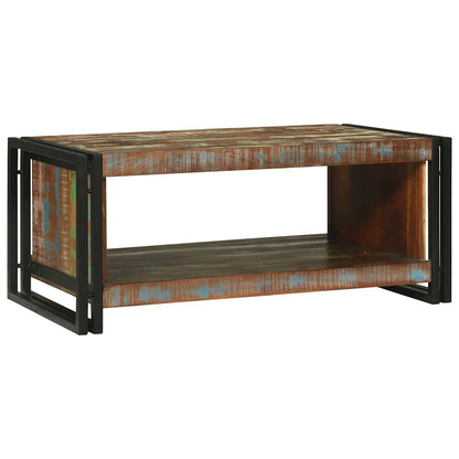 vidaXL Coffee Table Multicolour 90 x 50 x 38 cm Solid Reclaim Wood