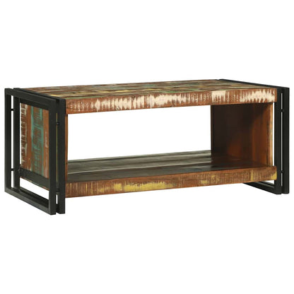 vidaXL Coffee Table Multicolour 90 x 50 x 38 cm Solid Reclaim Wood