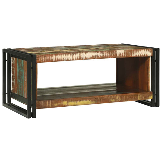 vidaXL Coffee Table Multicolour 90 x 50 x 38 cm Solid Reclaim Wood