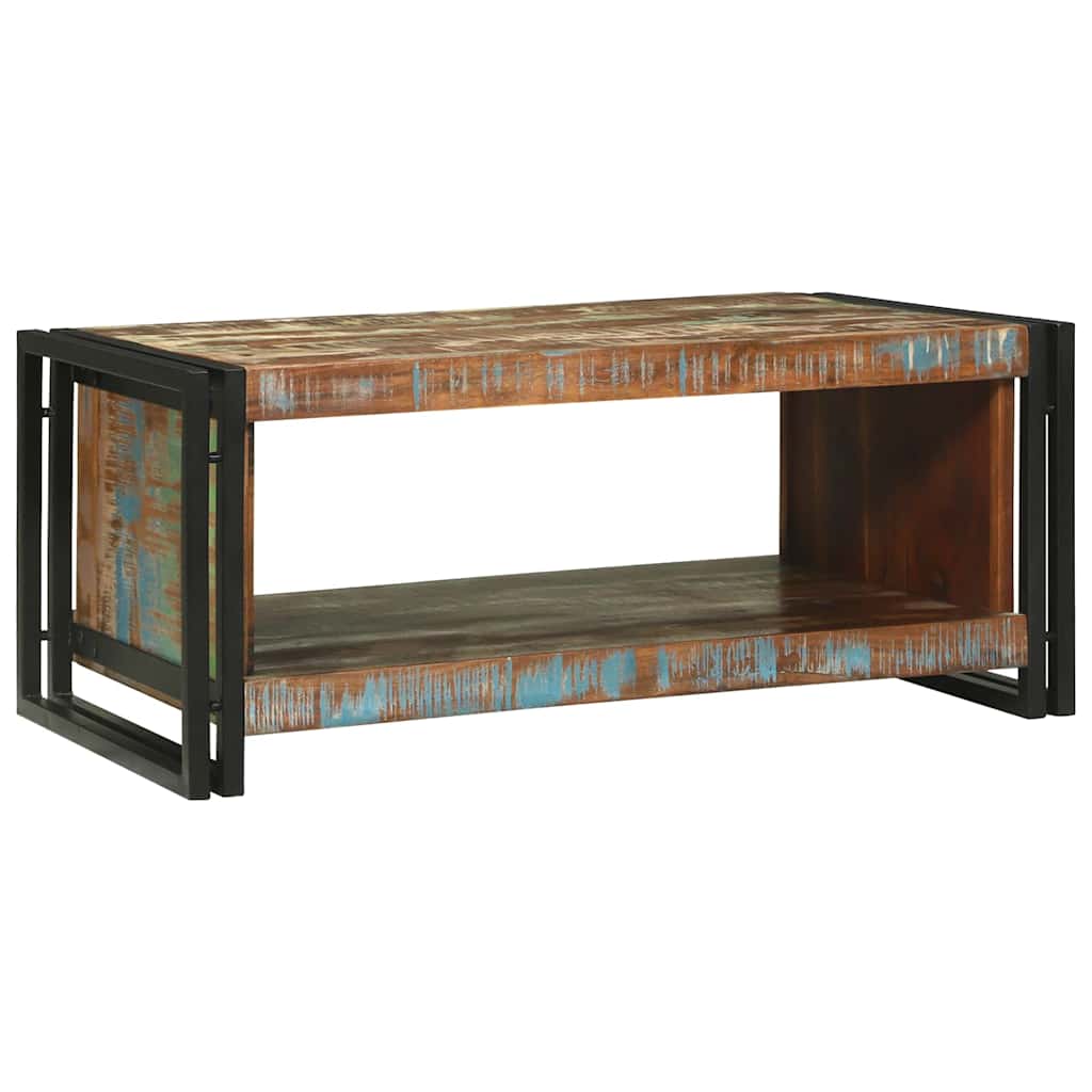 vidaXL Coffee Table Multicolour 90 x 50 x 38 cm Solid Reclaim Wood