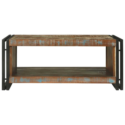 vidaXL Coffee Table Multicolour 90 x 50 x 38 cm Solid Reclaim Wood