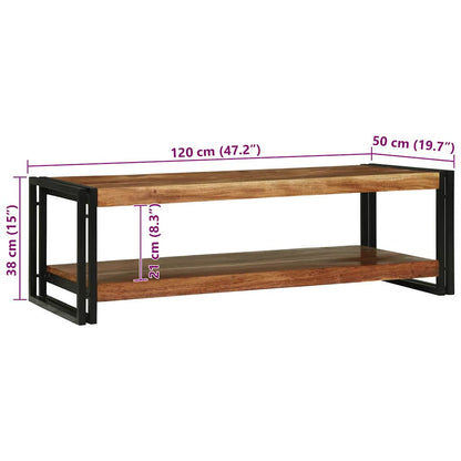 vidaXL Coffee Table Brown 120 x 50 x 38 cm Solid Acacia Wood