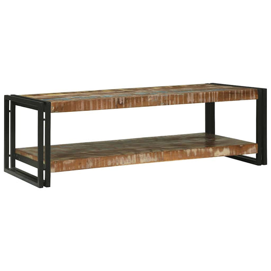vidaXL Coffee Table Multicolour 120 x 50 x 38 cm Solid Reclaim Wood