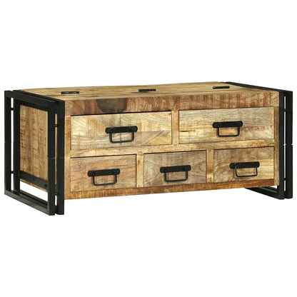 vidaXL Coffee Table with Drawer Brown 90 x 50 x 38 cm Solid Mango Wood