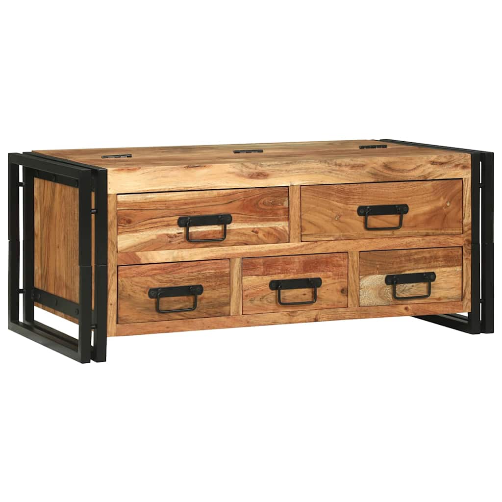 vidaXL Coffee Table Brown 90 x 50 x 38 cm Solid Acacia Wood