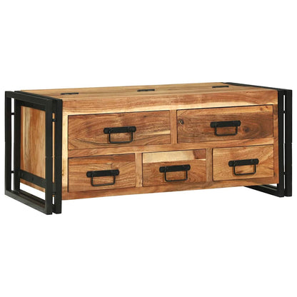 vidaXL Coffee Table Brown 90 x 50 x 38 cm Solid Acacia Wood