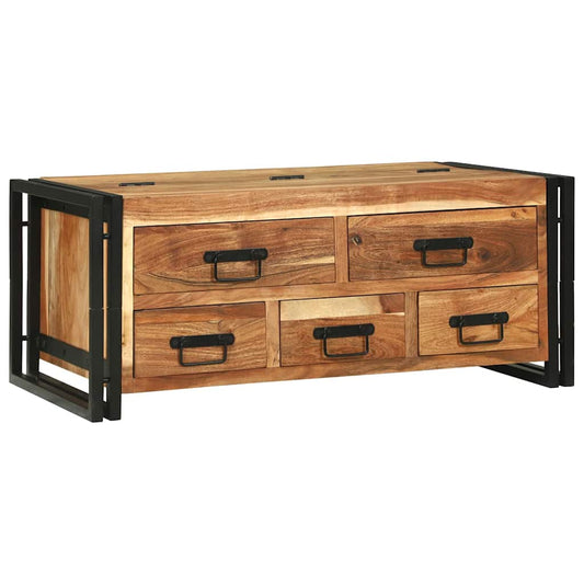 vidaXL Coffee Table Brown 90 x 50 x 38 cm Solid Acacia Wood