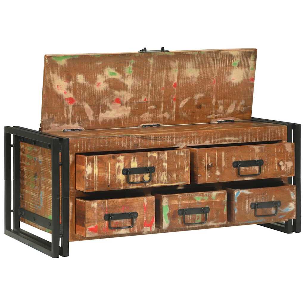 vidaXL Coffee Table Multicolour 90 x 50 x 38 cm Solid Reclaim Wood