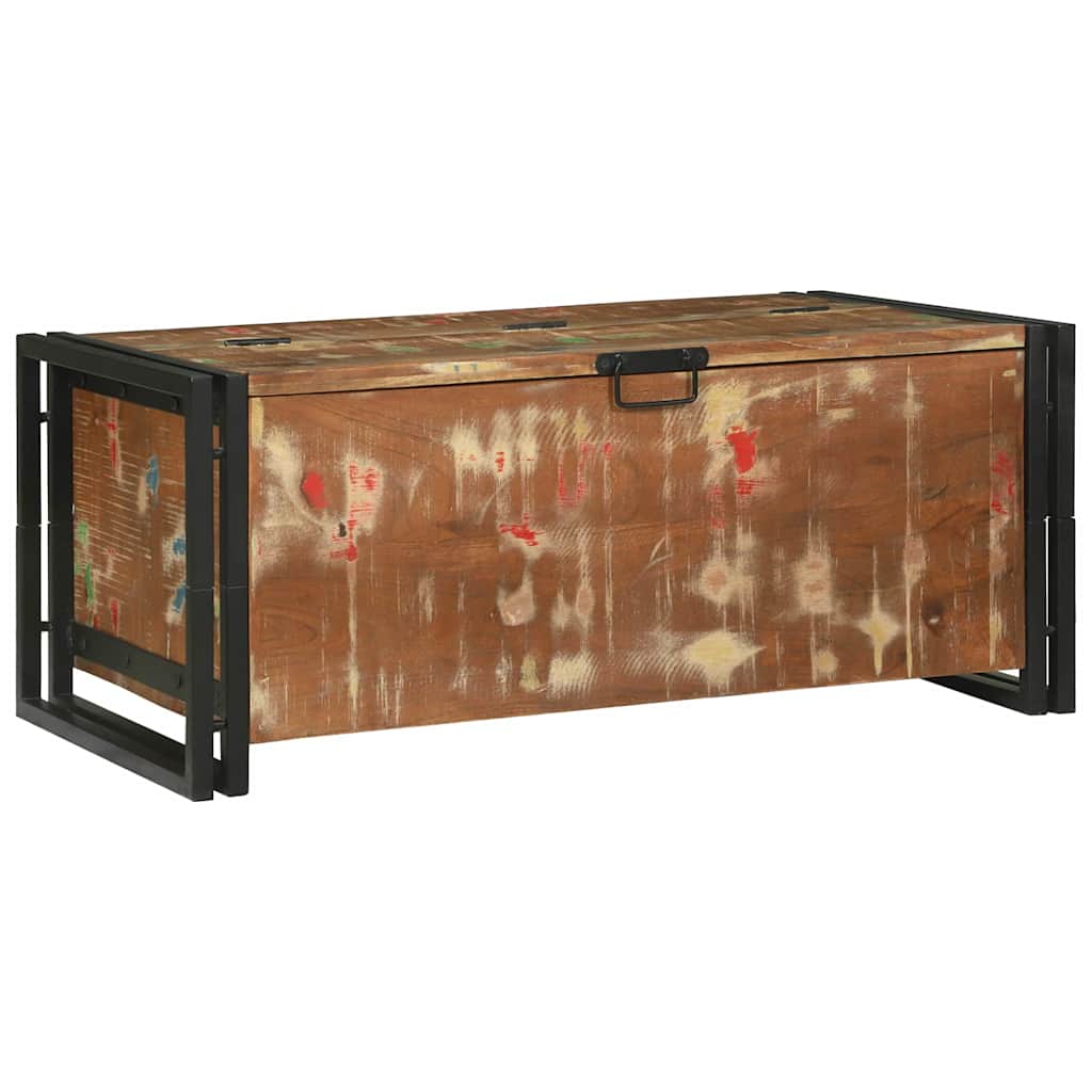 vidaXL Coffee Table Multicolour 90 x 50 x 38 cm Solid Reclaim Wood