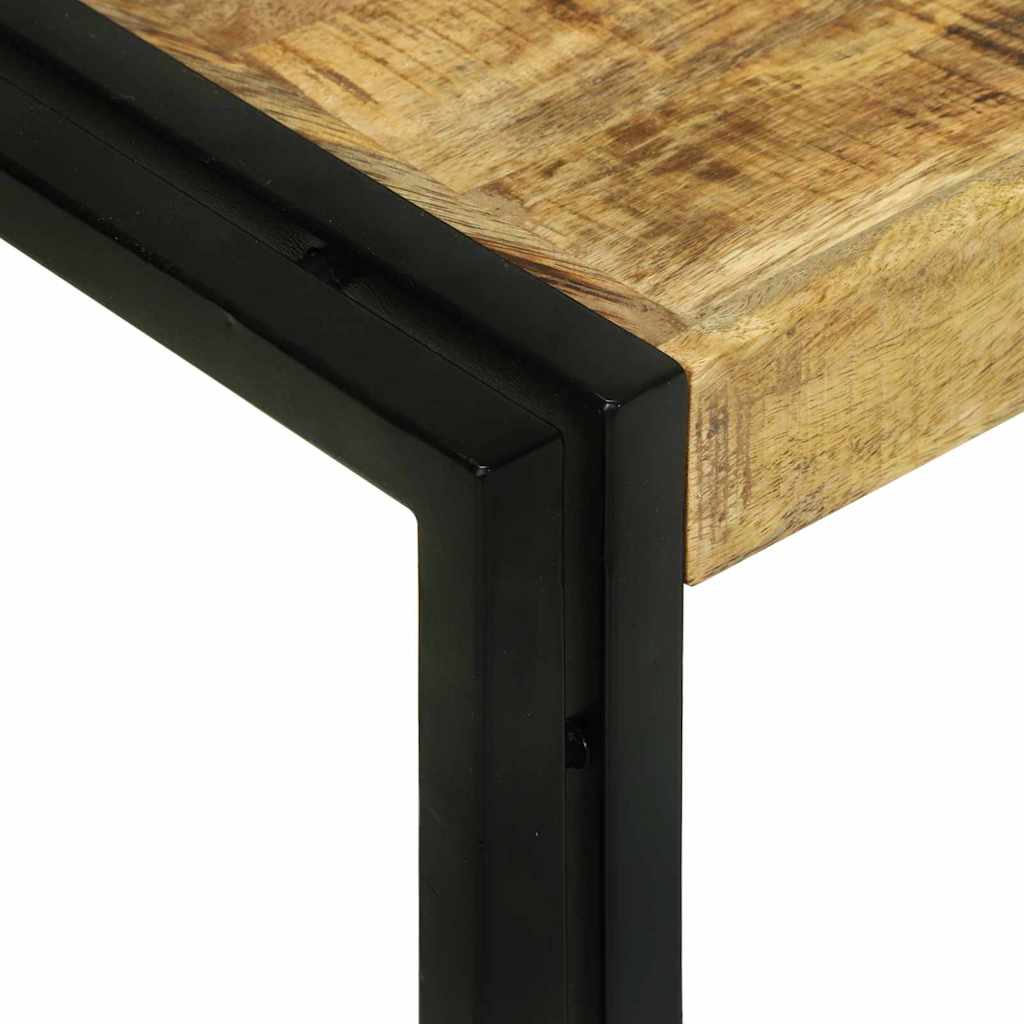 vidaXL Nesting Table 3 pcs Brown and Black Solid Mango Wood and Metal