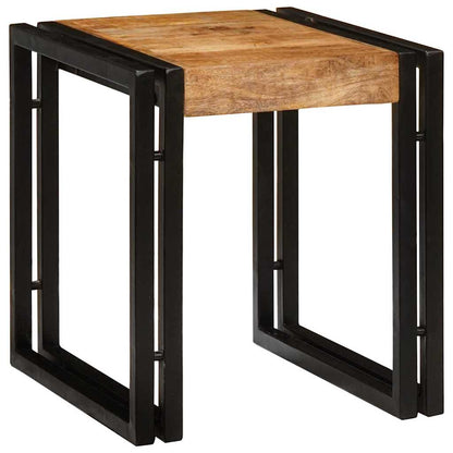 vidaXL Nesting Table 3 pcs Brown and Black Solid Mango Wood and Metal