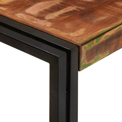 vidaXL Nesting Table 3 pcs Solid reclaim Wood and Metal