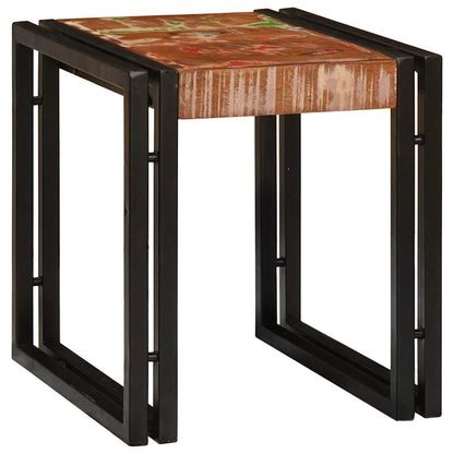 vidaXL Nesting Table 3 pcs Solid reclaim Wood and Metal