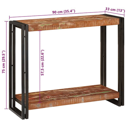 vidaXL Console Table Multicolour 90 x 33 x 75 cm Solid Reclaim Wood