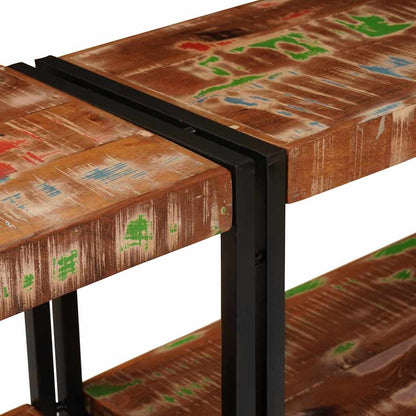 vidaXL Console Table Multicolour 160 x 33 x 75 cm Solid Reclaim Wood