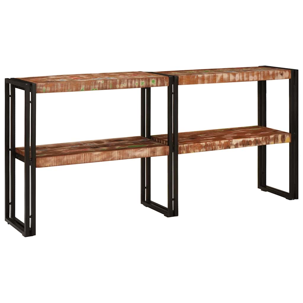 vidaXL Console Table Multicolour 160 x 33 x 75 cm Solid Reclaim Wood