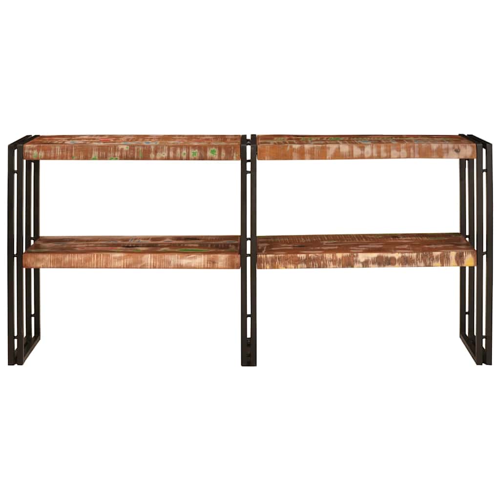 vidaXL Console Table Multicolour 160 x 33 x 75 cm Solid Reclaim Wood