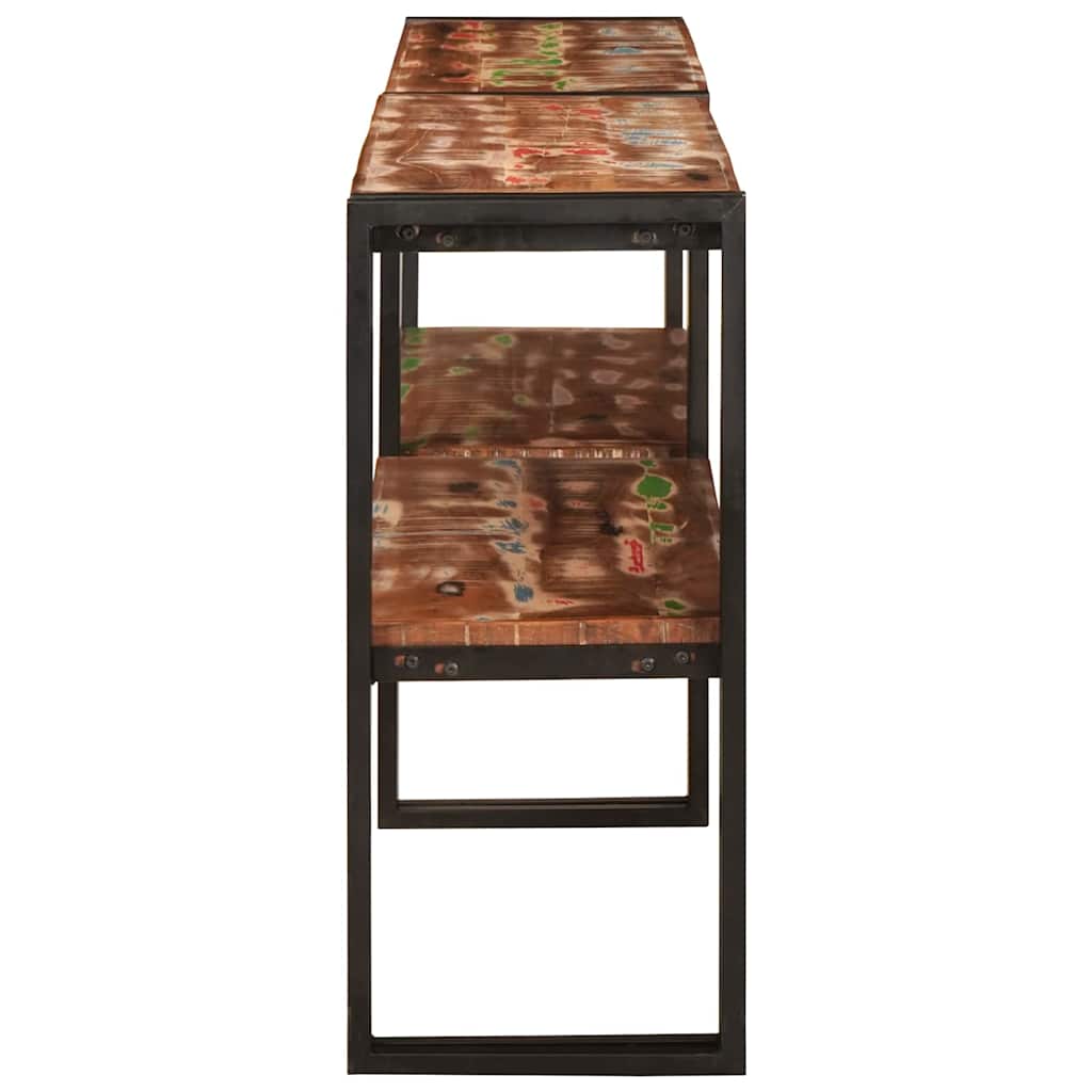 vidaXL Console Table Multicolour 160 x 33 x 75 cm Solid Reclaim Wood