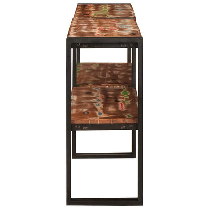 vidaXL Console Table Multicolour 160 x 33 x 75 cm Solid Reclaim Wood