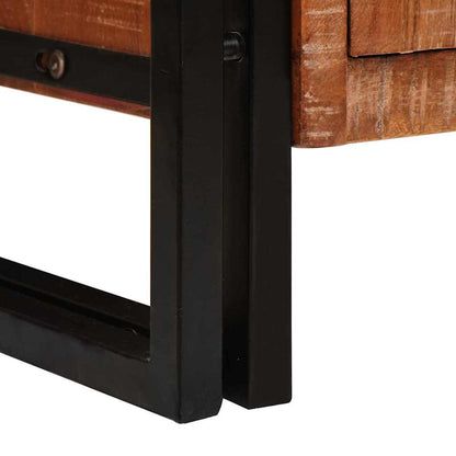 vidaXL Sideboard with Doors Brown Solid Reclaimed Wood and Metal