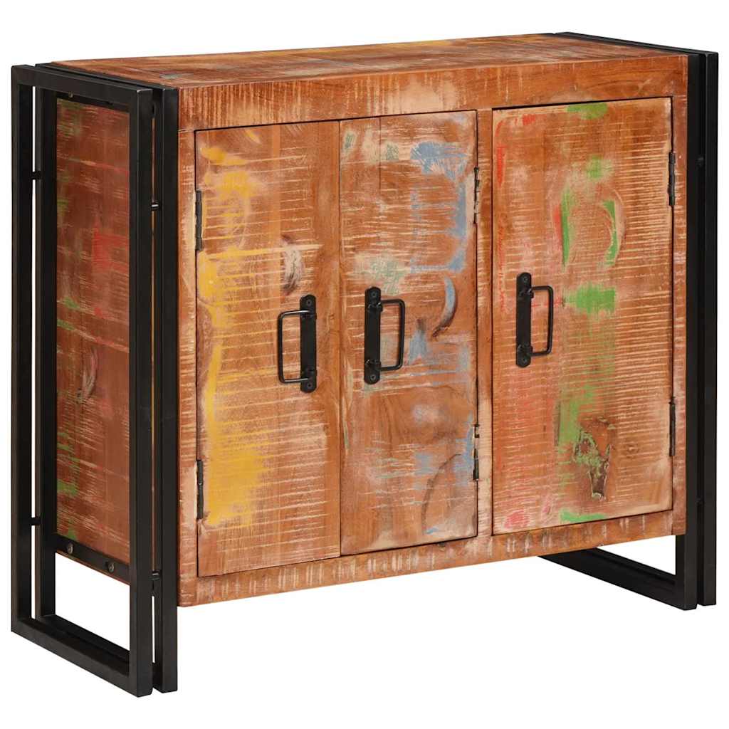 vidaXL Sideboard with Doors Brown Solid Reclaimed Wood and Metal