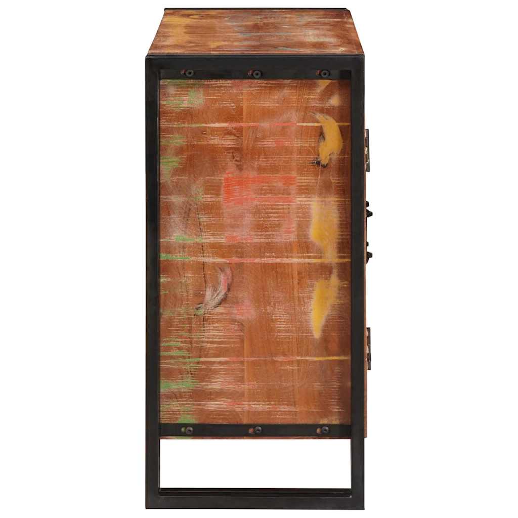 vidaXL Sideboard with Doors Brown Solid Reclaimed Wood and Metal