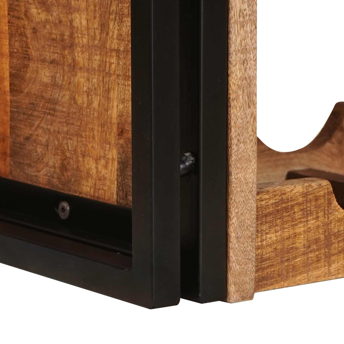 vidaXL Wine Rack Brown 60 x 45 x 33 cm Solid Rough Mango Wood