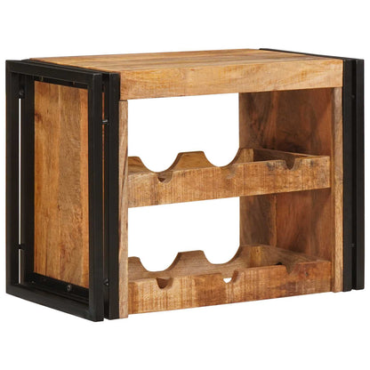vidaXL Wine Rack Brown 60 x 45 x 33 cm Solid Rough Mango Wood
