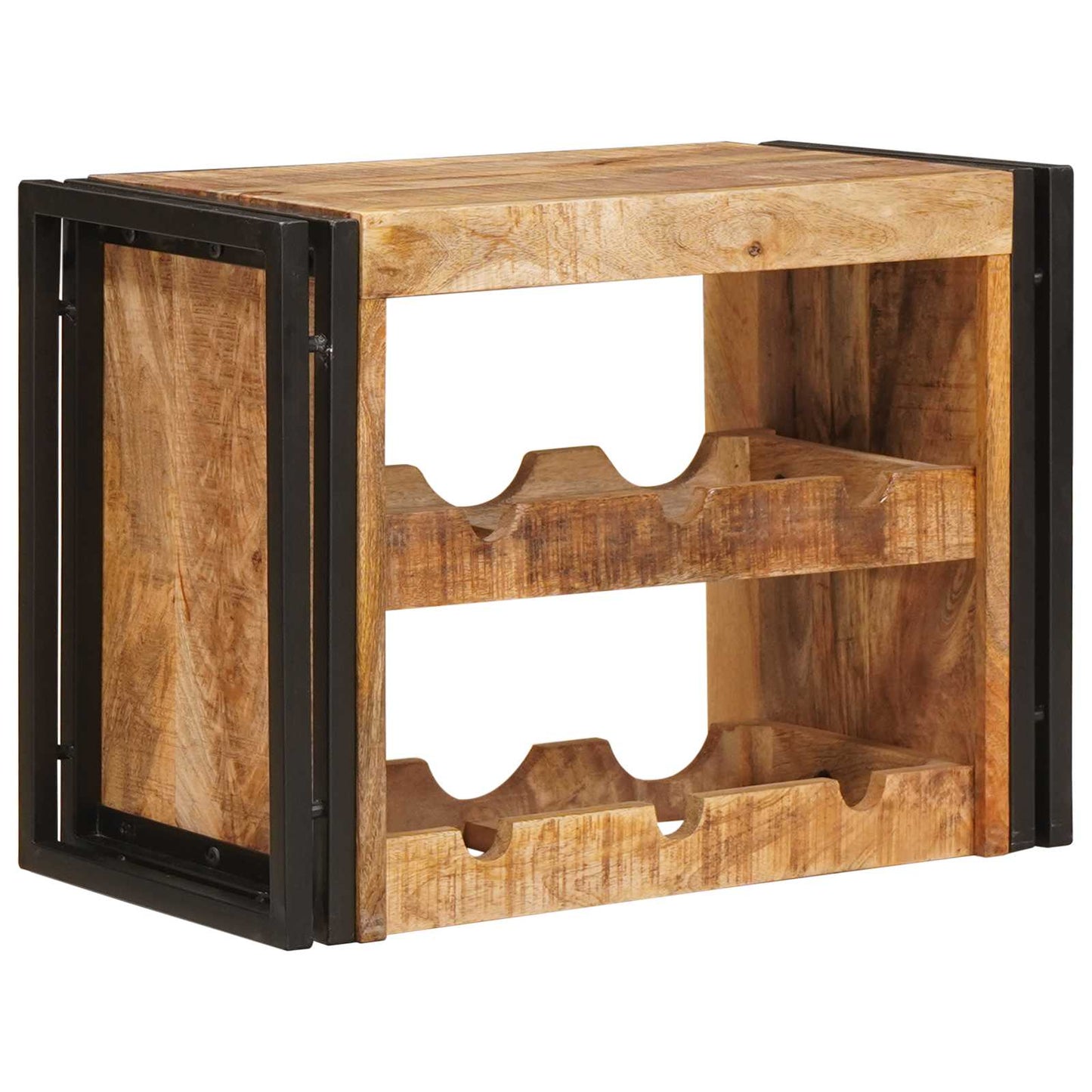 vidaXL Wine Rack Brown 60 x 45 x 33 cm Solid Rough Mango Wood